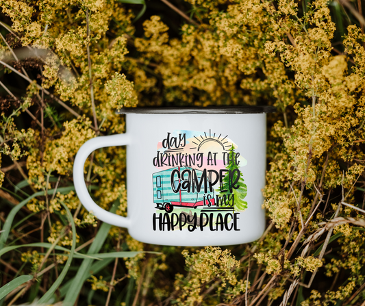 Day drinking at the camper is my happy place