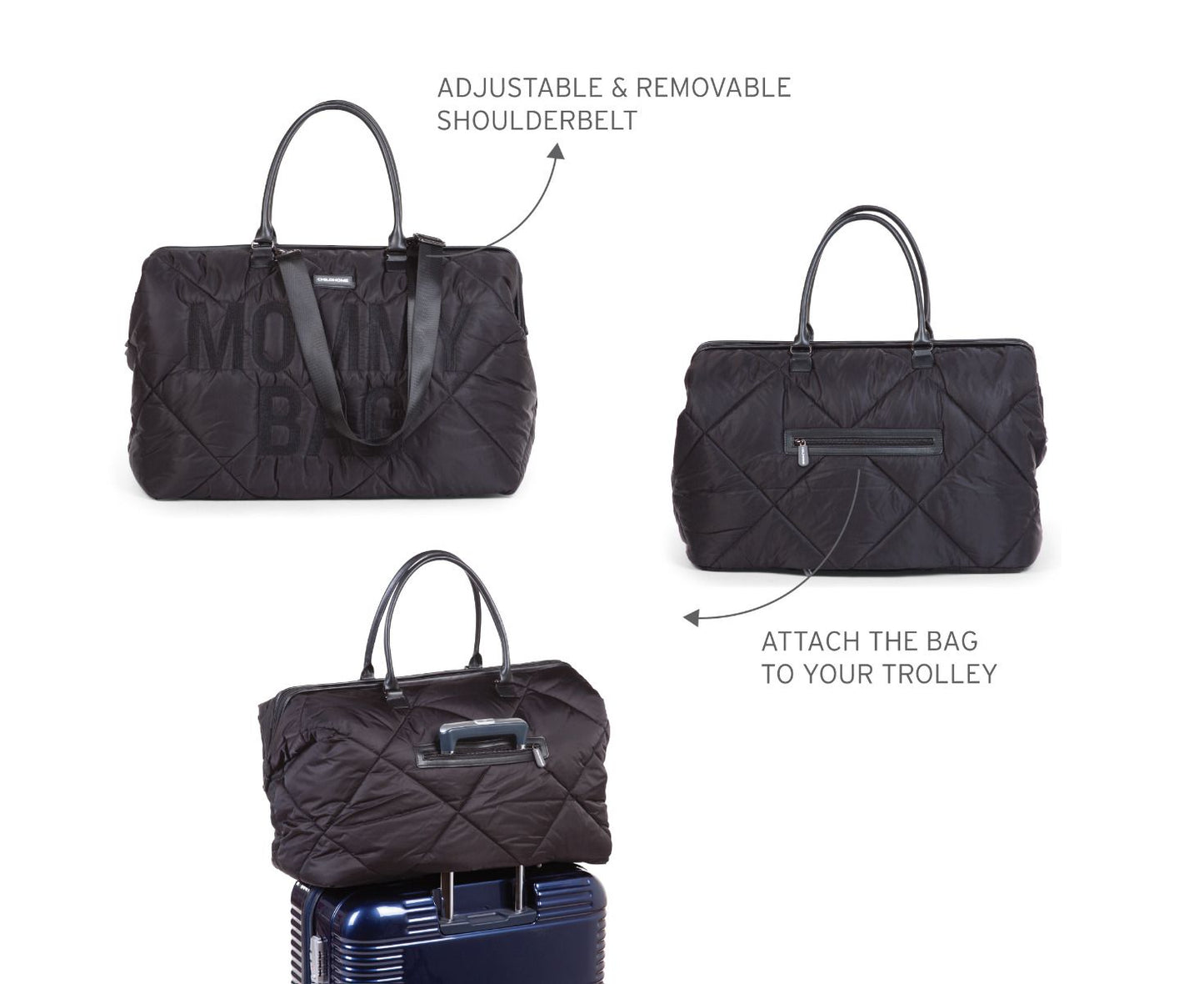 MOMMY BAG - PUFFERED - BLACK