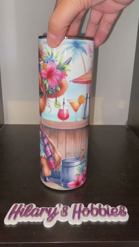 Day Drinking highland cow