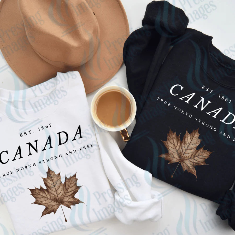 RTW- 3736 Canada Est. 1867 (brown leaf)