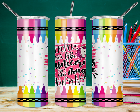 Teacher unicorn tumbler