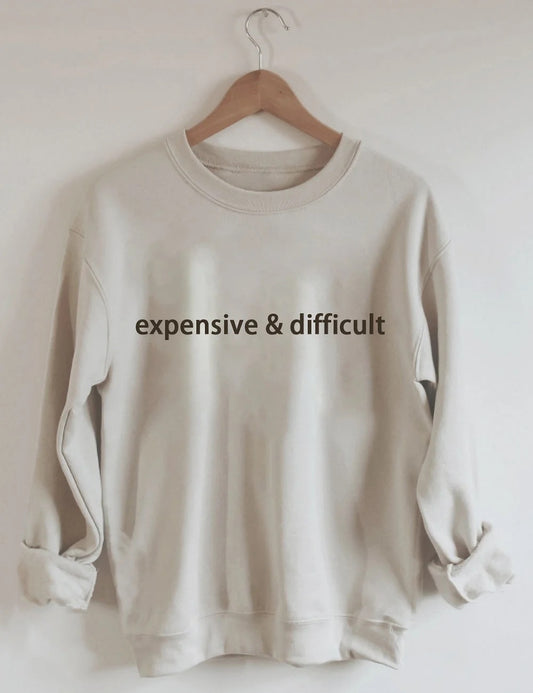 Expensive and difficult crewneck sweater