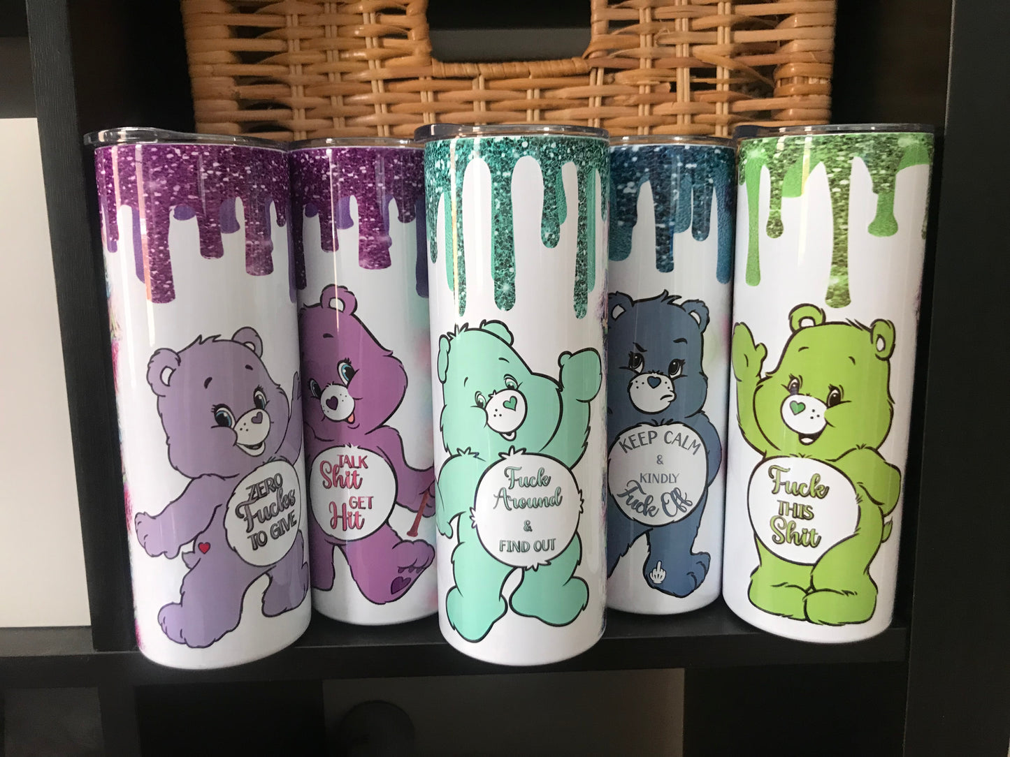 Sweary C. Bear tumbler bundle