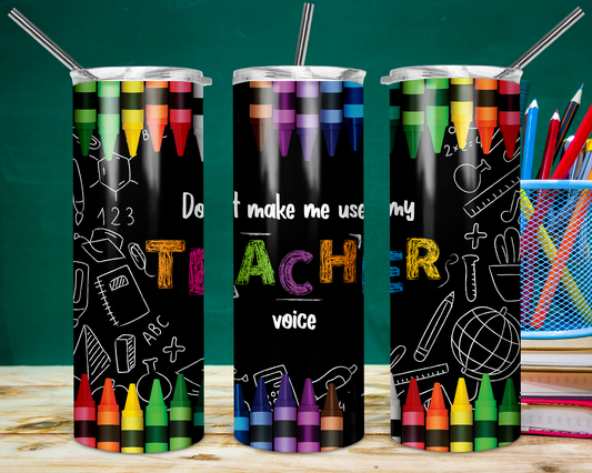 Teacher voice tumbler