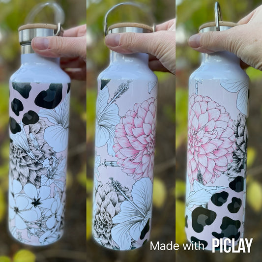 Flower Water Bottle