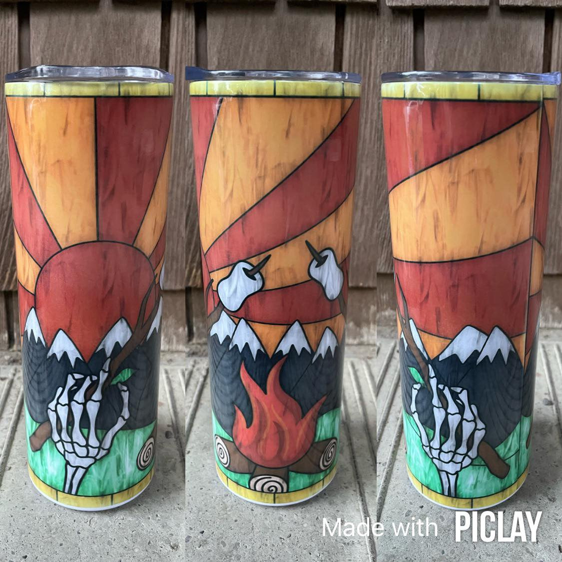 Stained glass Camping Tumbler