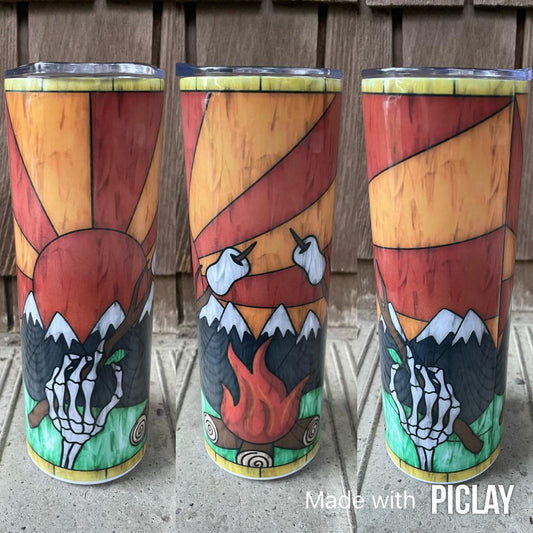 Stained glass Camping Tumbler