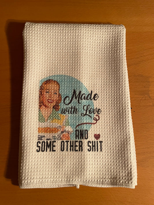 Made with love tea towel